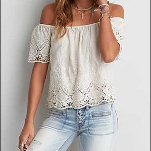 Super cute American Eagle off the shoulder top